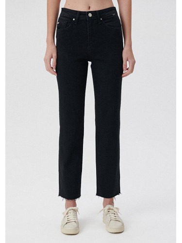 Чорні прямі джинси з високою посадкою Mavi для жінок