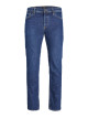 Чоловічі джинси Jack Jones синього кольору з середньою посадкою та фасоном Tapered