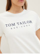 Жіноча футболка Tom Tailor з лого принтом в білому кольорі