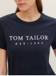 Жіноча синя футболка з лого принтом Tom Tailor
