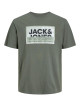 Чоловічі зелені футболки Jack Jones з принтом