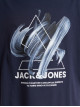 Чоловіча синя футболка Jack Jones з принтом