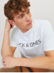 Чоловічі футболки Jack Jones з лого принтом, білий колір