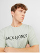 Чоловіча зелена футболка Jack Jones з лого-принтом