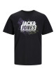 Чоловіча чорна футболка з принтом від Jack Jones