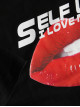 Жіноча чорна футболка з принтом SELF LOVE бренду JJXX