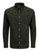 Чоловіча зелена сорочка Slim Fit з довгим рукавом від Jack Jones