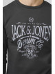 Чоловічий світшот Jack Jones сірого кольору з принтом