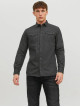 Чоловіча сіря джинсова сорочка з довгим рукавом Jack Jones Slim
