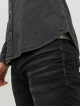 Чоловіча сіря джинсова сорочка з довгим рукавом Jack Jones Slim