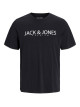 Чоловіча чорна футболка з лого-принтом Jack Jones