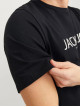 Чоловіча чорна футболка з лого-принтом Jack Jones