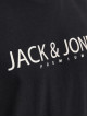 Чоловіча чорна футболка з лого-принтом Jack Jones