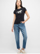 Жіноча чорна футболка Mustang Slim Fit з лого-принтом