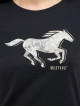 Жіноча чорна футболка Mustang Slim Fit з лого-принтом