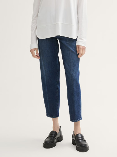 Укорочені сині джинси Mom з високою посадкою Tom Tailor для жінок