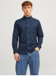 Чоловіча синя сорочка Slim Fit від Jack Jones з довгим рукавом