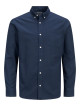 Чоловіча синя сорочка Slim Fit від Jack Jones з довгим рукавом