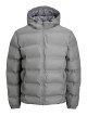 Чоловічі зимові короткі куртки сірого кольору Jack Jones з капюшоном