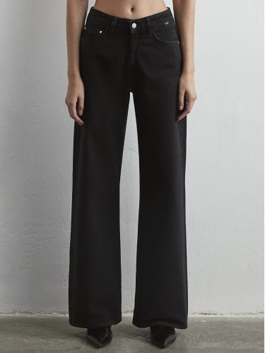 Джинси чорні Wide з високою посадкою Mavi жіночі моделі