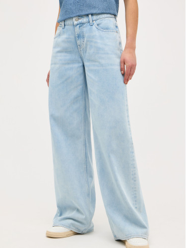 Джинси широкі блакитні з середньою посадкою Mustang жіночі