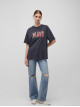 Жіноча сіра футболка Mavi Oversize Fit з логотипом