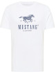 Чоловіча біла футболка Mustang з лого принтом