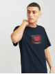 Чоловіча синя футболка з принтом Regular Fit від Jack Jones