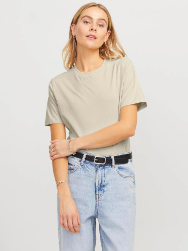 Бежеві базові футболки з стандартним кроєм JJXX для жінок
