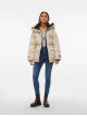 Жіноча зимова куртка Vero Moda з капюшоном, бежева, коротка