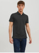 Чоловіча чорна поло футболка Jack Jones Slim Fit
