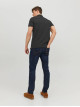 Чоловіча чорна поло футболка Jack Jones Slim Fit