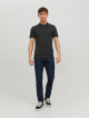 Чоловіча чорна поло футболка Jack Jones Slim Fit