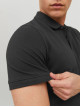 Чоловіча чорна поло футболка Jack Jones Slim Fit
