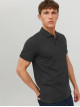 Чоловіча чорна поло футболка Jack Jones Slim Fit