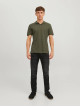 Чоловіча зелена поло Jack Jones Slim Fit