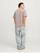 Чоловіча футболка Jack Jones в смужку, коричневий Relaxed Fit