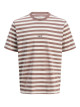Чоловіча футболка Jack Jones в смужку, коричневий Relaxed Fit