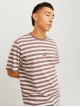 Чоловіча футболка Jack Jones в смужку, коричневий Relaxed Fit