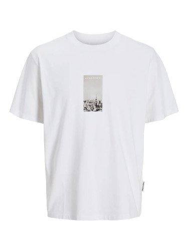 Футболка Relaxed Fit з принтом Jack Jones для чоловіків, біла