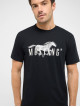 Чоловіча футболка з лого-принтом Mustang, чорний Regular Fit