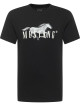 Чоловіча футболка з лого-принтом Mustang, чорний Regular Fit