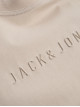 Чоловіча бежева футболка з лого-принтом від Jack Jones, вільний крій (Relaxed Fit)