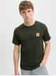 Зелена футболка з принтом Regular Fit Jack Jones для чоловіків