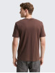 Футболка коричнева Regular Fit з лого-принтом Tom Tailor, чоловічий модель.