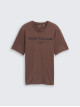 Футболка коричнева Regular Fit з лого-принтом Tom Tailor, чоловічий модель.