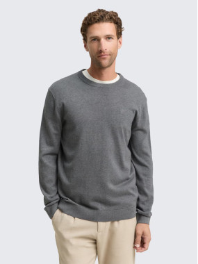 Светр сірий Tom Tailor, стильний чоловічий фасон