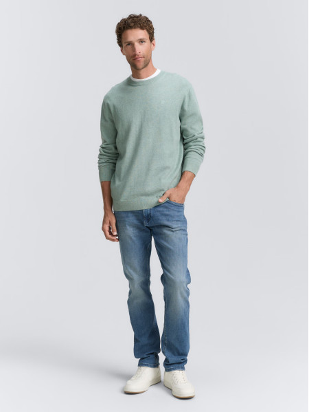 Светр зелений базовий Regular Fit Tom Tailor для чоловіків Светр зелений базовий Regular Fit Tom Tailor для чоловіків