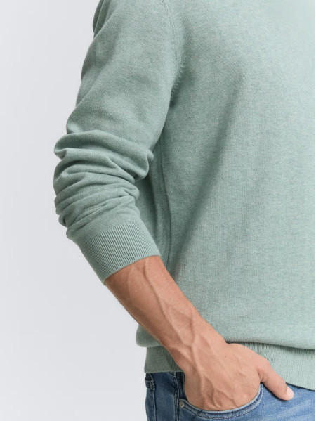 Светр зелений базовий Regular Fit Tom Tailor для чоловіків Светр зелений базовий Regular Fit Tom Tailor для чоловіків