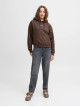 Худі Relaxed Fit коричневого кольору з принтом для жінок